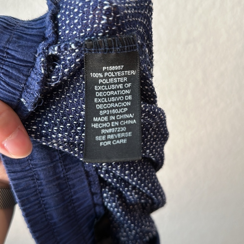 ❤️ ALMOST FAMOUS Blue Ruched Leg Drawstring Pants Size XS ❤️ - Picture 7 of 11